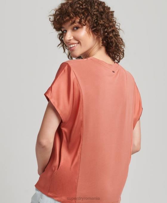 Superdry top mix de stofe studios îmbrăcăminte roșu femei JX0Z2984