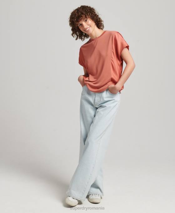 Superdry top mix de stofe studios îmbrăcăminte roșu femei JX0Z2984