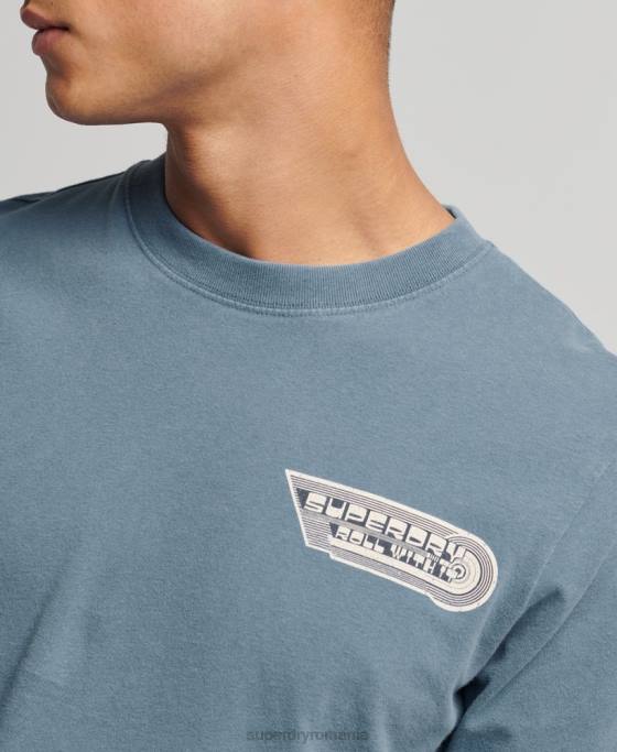 Superdry top modelatori și producători îmbrăcăminte albastru bărbați JX0Z1545