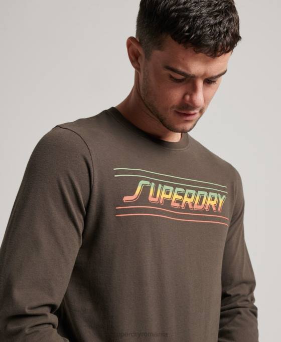 Superdry top modelatori și producători îmbrăcăminte gri inchis bărbați JX0Z1536