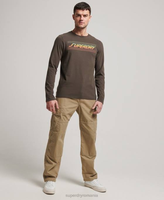 Superdry top modelatori și producători îmbrăcăminte gri inchis bărbați JX0Z1536