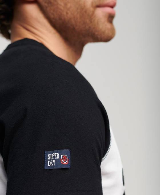 Superdry top raglan cu mânecă lungă magazin logo vintage îmbrăcăminte alb bărbați JX0Z42