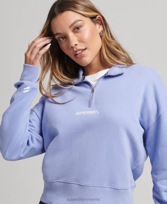 Superdry top sport cu jumătate de fermoar îmbrăcăminte Violet femei JX0Z6111