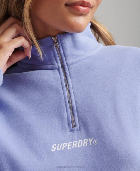 Superdry top sport cu jumătate de fermoar îmbrăcăminte Violet femei JX0Z6111