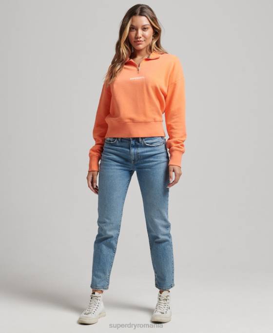 Superdry top sport cu jumătate de fermoar îmbrăcăminte roz femei JX0Z6101