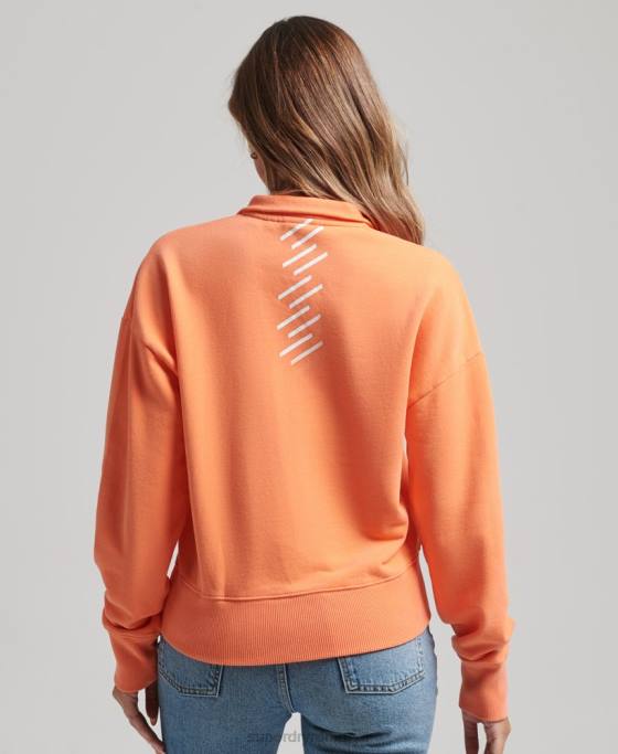 Superdry top sport cu jumătate de fermoar îmbrăcăminte roz femei JX0Z6101