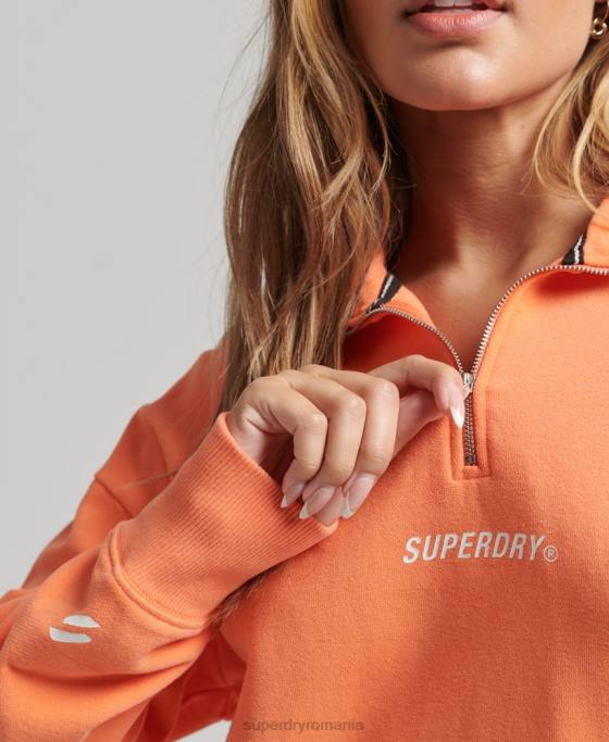 Superdry top sport cu jumătate de fermoar îmbrăcăminte roz femei JX0Z6101