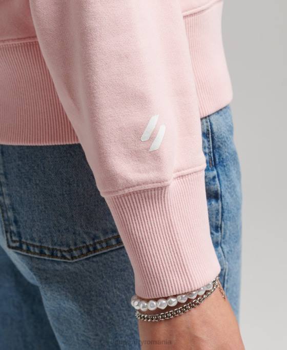 Superdry top sport cu jumătate de fermoar îmbrăcăminte roz femei JX0Z6132