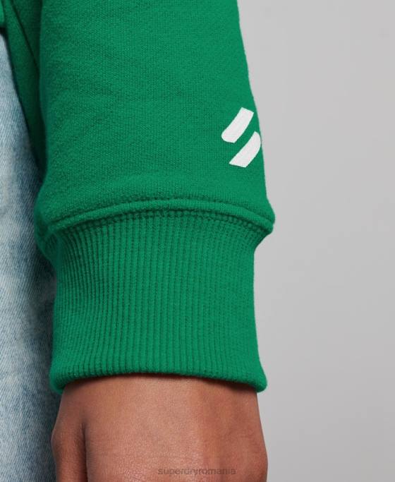 Superdry top sport cu jumătate de fermoar îmbrăcăminte verde femei JX0Z3373