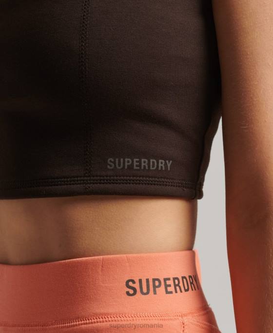 Superdry top sutien tech îmbrăcăminte maro femei JX0Z2997
