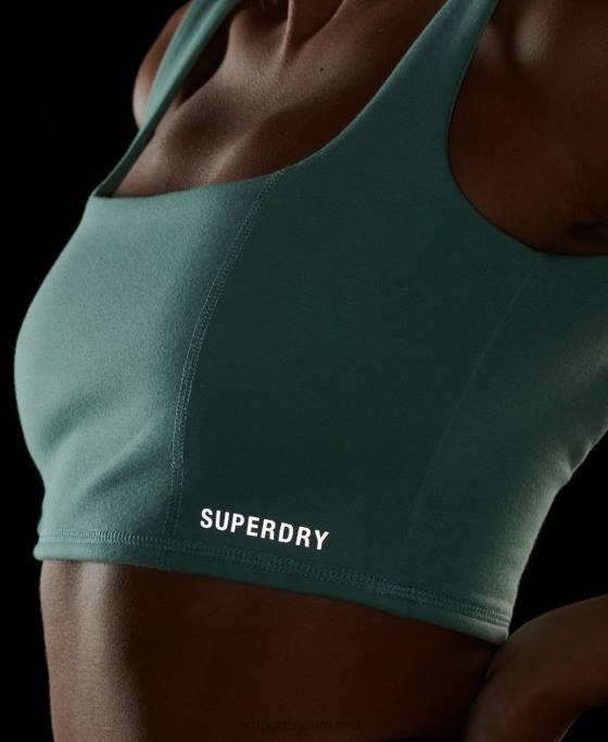 Superdry top sutien tech îmbrăcăminte verde femei JX0Z2998