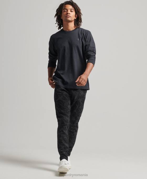 Superdry top tech cu maneca lunga îmbrăcăminte gri inchis bărbați JX0Z6471