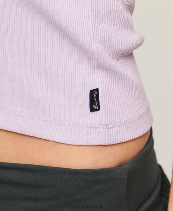 Superdry top vestă cu dantelă îmbrăcăminte Violet femei JX0Z2014