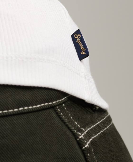 Superdry top vestă cu dantelă îmbrăcăminte alb femei JX0Z1972