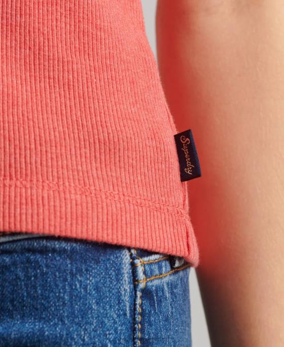 Superdry top vestă cu dantelă îmbrăcăminte coral femei JX0Z2338