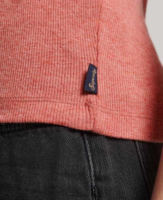 Superdry top vestă cu dantelă îmbrăcăminte coral femei JX0Z2343