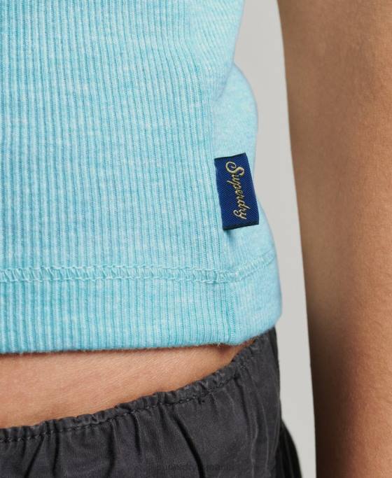 Superdry top vestă cu dantelă îmbrăcăminte verde femei JX0Z2336