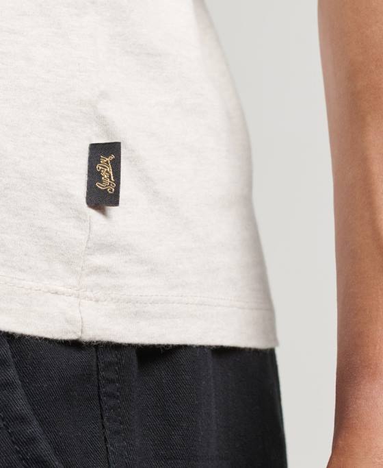 Superdry top vestă cu logo vintage îmbrăcăminte cremă bărbați JX0Z1453