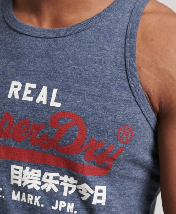 Superdry top vestă cu logo vintage îmbrăcăminte marina bărbați JX0Z1444