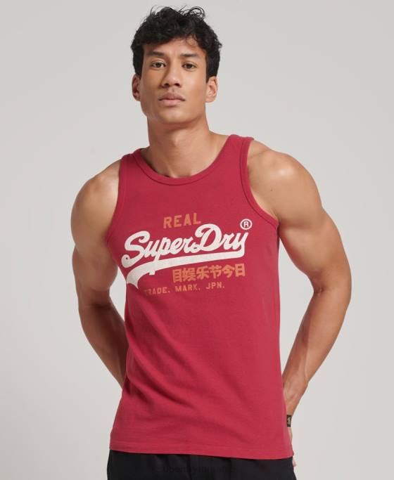 Superdry top vestă cu logo vintage îmbrăcăminte roșu bărbați JX0Z1448