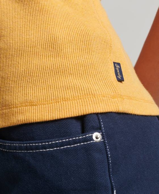 Superdry top vestă de curse îmbrăcăminte galben femei JX0Z2945