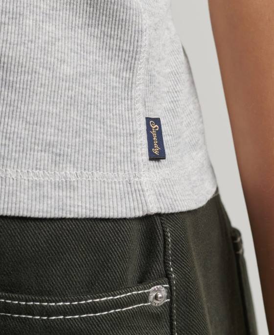 Superdry top vestă de curse îmbrăcăminte gri femei JX0Z2900