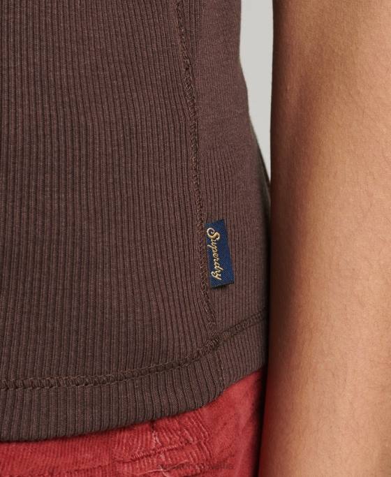 Superdry top vestă de curse îmbrăcăminte maro femei JX0Z2925