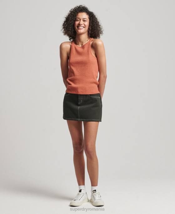 Superdry top vestă de curse îmbrăcăminte portocale femei JX0Z2912