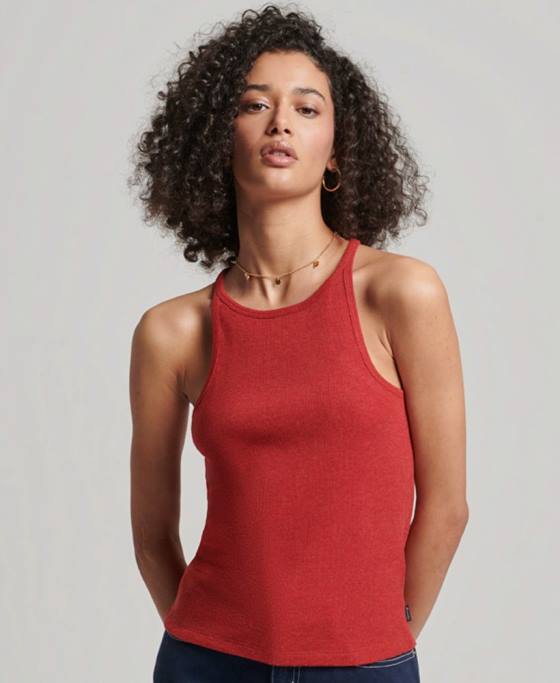 Superdry top vestă de curse îmbrăcăminte roșu femei JX0Z2924