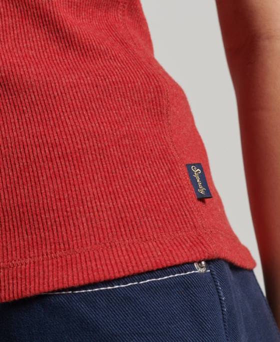 Superdry top vestă de curse îmbrăcăminte roșu femei JX0Z2924