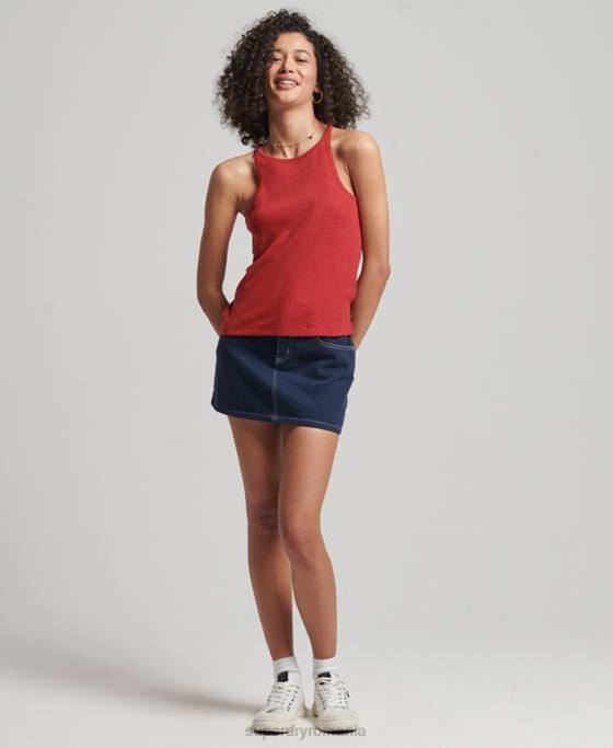Superdry top vestă de curse îmbrăcăminte roșu femei JX0Z2924
