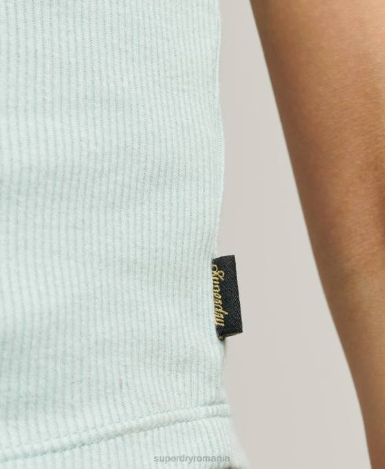 Superdry top vintage mini din dantelă îmbrăcăminte albastru femei JX0Z2346