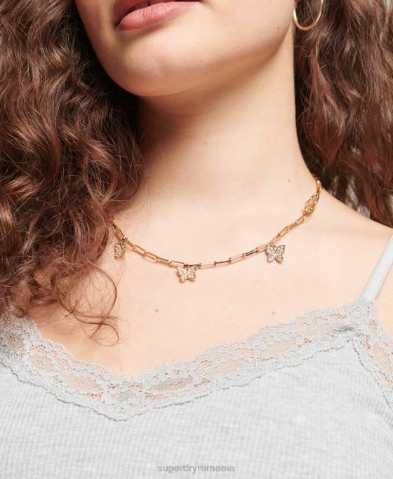 Superdry top vintage mini din dantelă îmbrăcăminte gri femei JX0Z2344