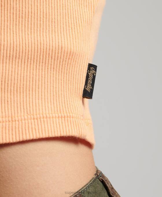 Superdry top vintage mini din dantelă îmbrăcăminte portocale femei JX0Z2324