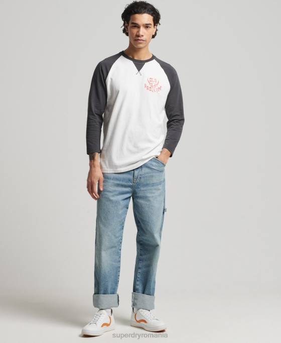 Superdry top vintage surf ranchero îmbrăcăminte negru bărbați JX0Z1586