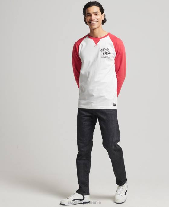 Superdry top vintage surf ranchero îmbrăcăminte roșu bărbați JX0Z1574