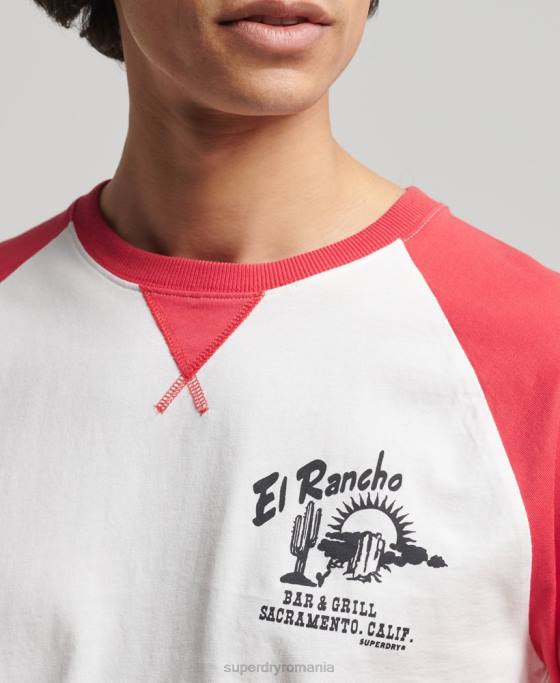 Superdry top vintage surf ranchero îmbrăcăminte roșu bărbați JX0Z1574