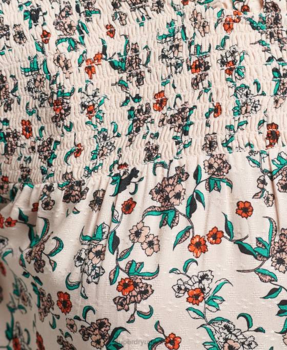 Superdry top țesut cu mânecă lungă îmbrăcăminte roz femei JX0Z3014