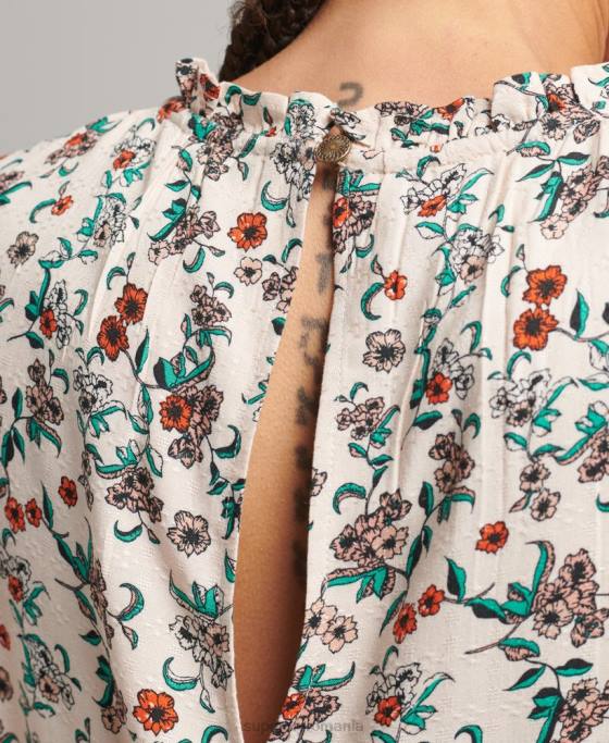 Superdry top țesut cu mânecă lungă îmbrăcăminte roz femei JX0Z3014