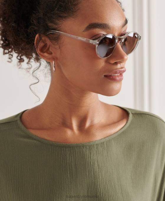 Superdry top țesut studiouri îmbrăcăminte verde femei JX0Z3068