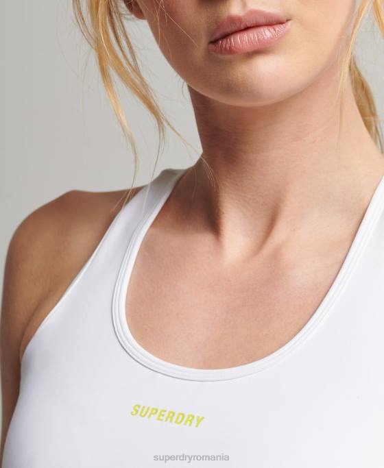 Superdry tren la mijlocul impactului sutien de blocare îmbrăcăminte alb femei JX0Z4208