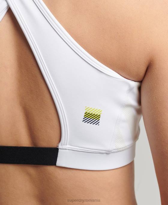 Superdry tren la mijlocul impactului sutien de blocare îmbrăcăminte alb femei JX0Z4208