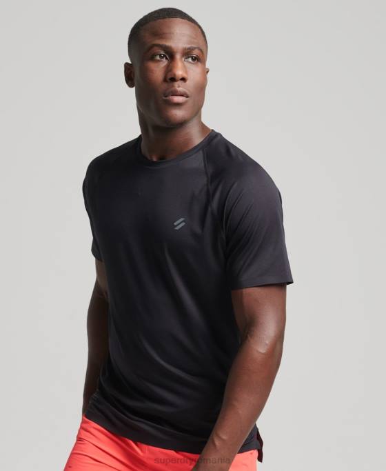 Superdry tren premium tricou cu maneca scurta îmbrăcăminte negru bărbați JX0Z5386