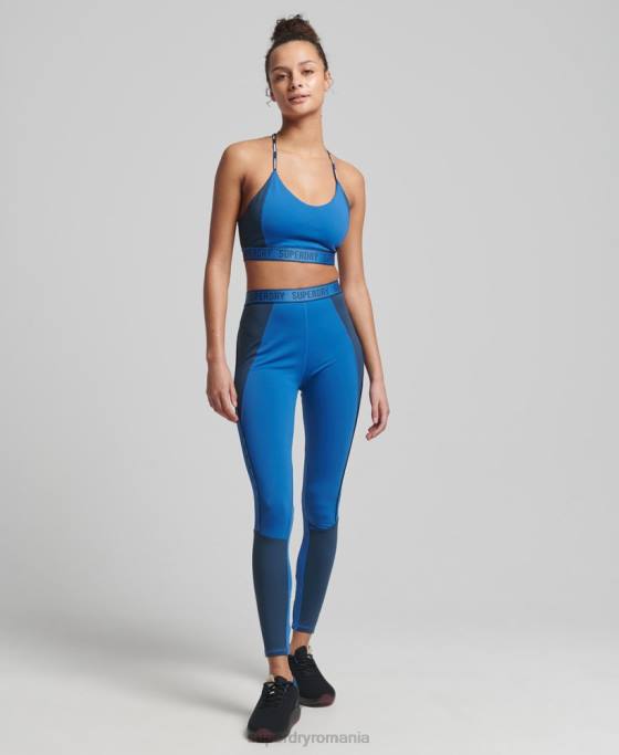 Superdry tren sutien elastic cu impact mediu îmbrăcăminte albastru femei JX0Z4198
