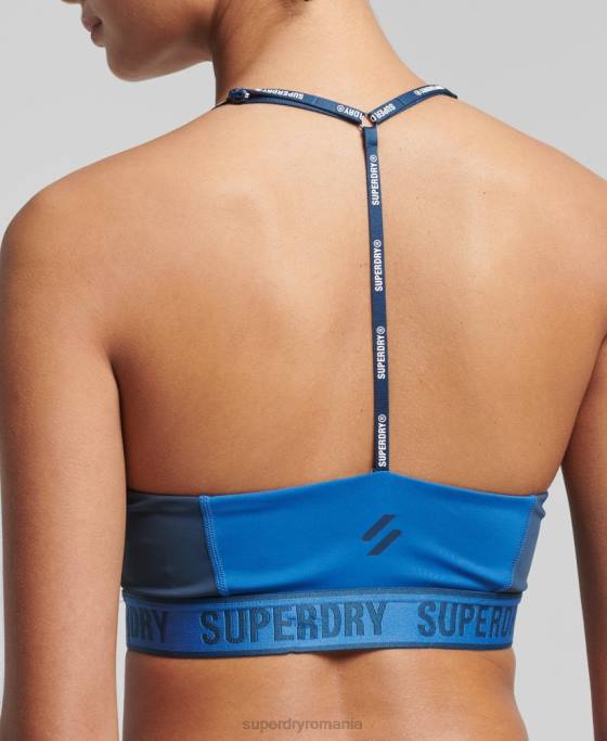 Superdry tren sutien elastic cu impact mediu îmbrăcăminte albastru femei JX0Z4198