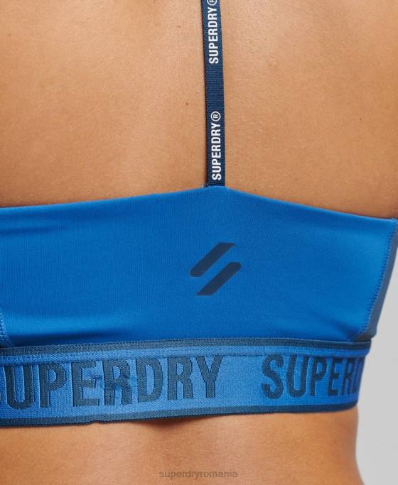 Superdry tren sutien elastic cu impact mediu îmbrăcăminte albastru femei JX0Z4198