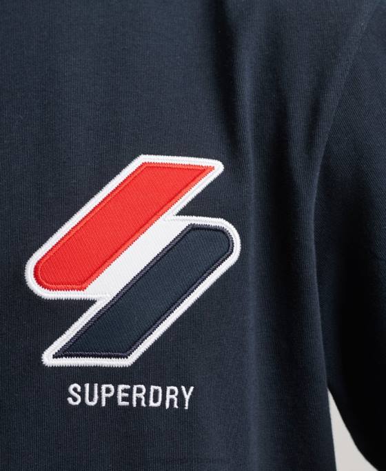 Superdry tricou aplicat clasic îmbrăcăminte marina bărbați JX0Z4926