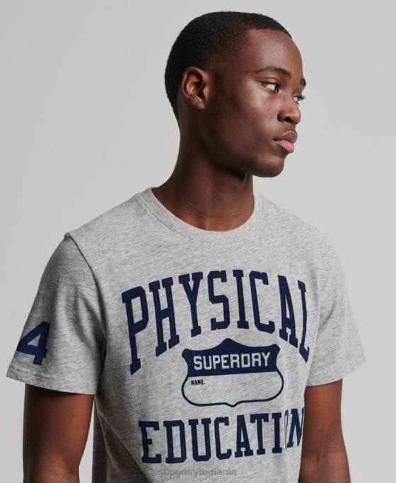 Superdry tricou atletic de epocă îmbrăcăminte gri bărbați JX0Z4958