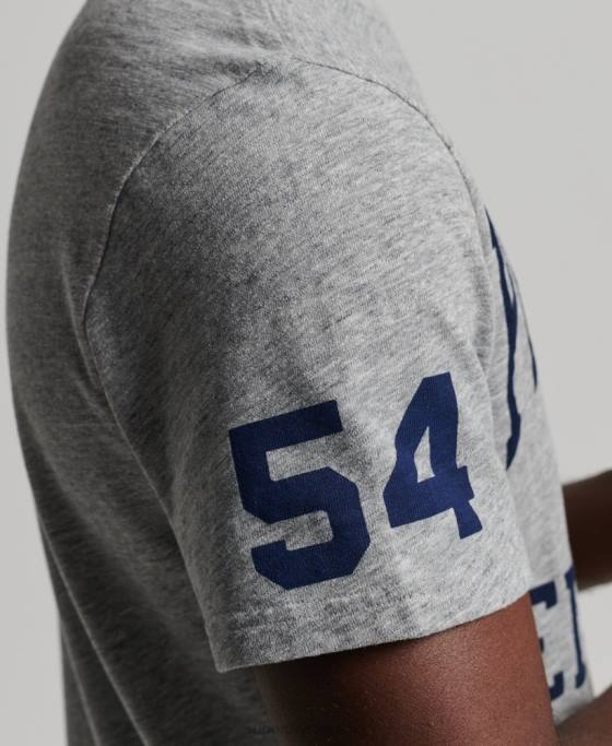 Superdry tricou atletic de epocă îmbrăcăminte gri bărbați JX0Z4958