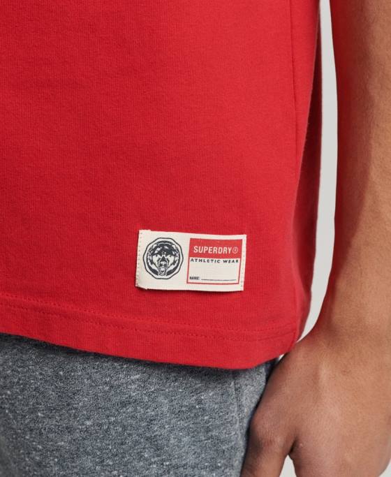 Superdry tricou atletic de epocă îmbrăcăminte roșu bărbați JX0Z4928